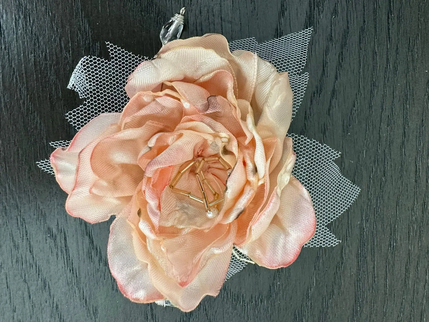 pink flower made of silk