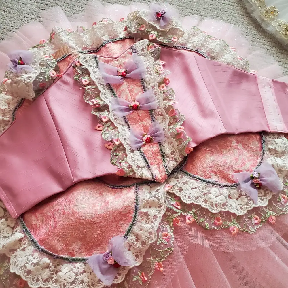 pink lace handmade tutu